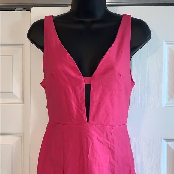 NWT Sexy Hot Pink Clubbing dress Poetry LUSHFOX L - Picture 2 of 4